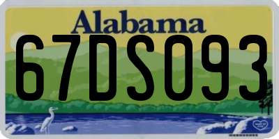 AL license plate 67DS093