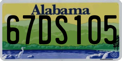 AL license plate 67DS105