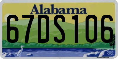 AL license plate 67DS106
