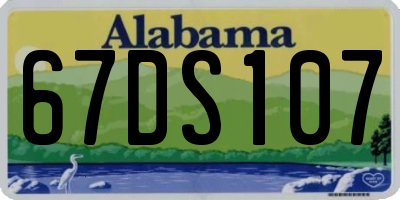 AL license plate 67DS107