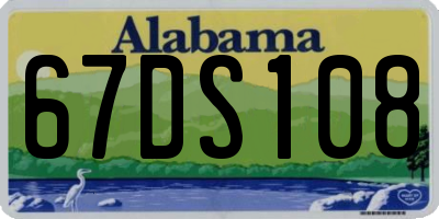 AL license plate 67DS108
