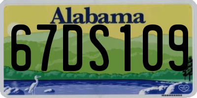 AL license plate 67DS109