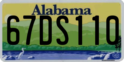 AL license plate 67DS110