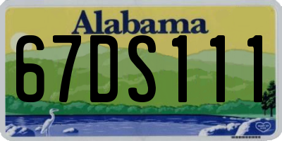 AL license plate 67DS111