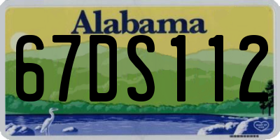 AL license plate 67DS112