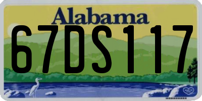 AL license plate 67DS117