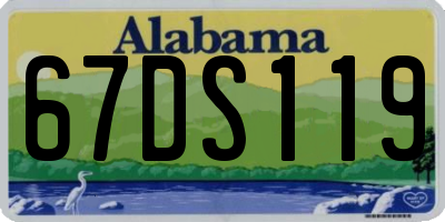 AL license plate 67DS119