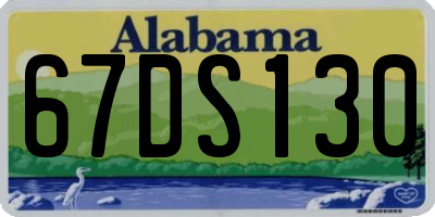AL license plate 67DS130