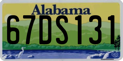 AL license plate 67DS131