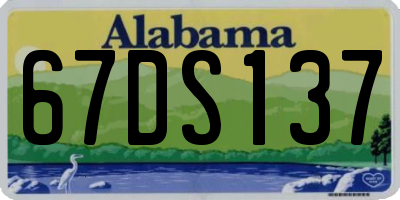 AL license plate 67DS137