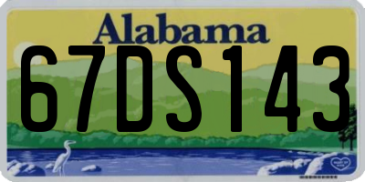 AL license plate 67DS143