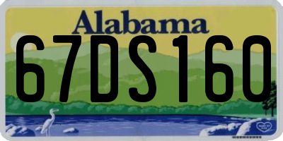 AL license plate 67DS160