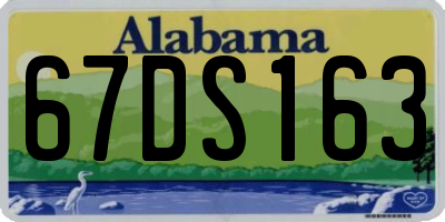 AL license plate 67DS163