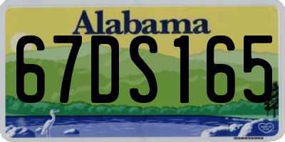 AL license plate 67DS165