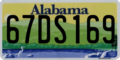 AL license plate 67DS169