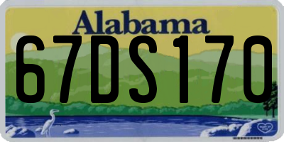 AL license plate 67DS170