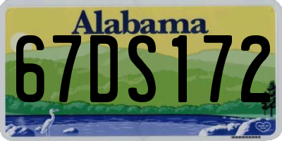 AL license plate 67DS172