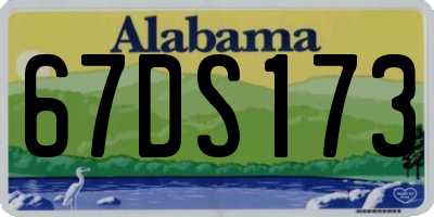 AL license plate 67DS173