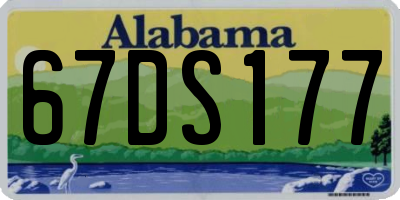 AL license plate 67DS177