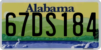 AL license plate 67DS184