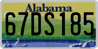 AL license plate 67DS185