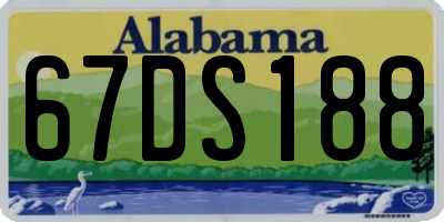 AL license plate 67DS188