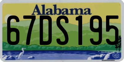 AL license plate 67DS195