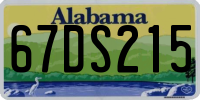 AL license plate 67DS215