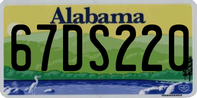 AL license plate 67DS220