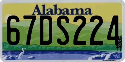 AL license plate 67DS224