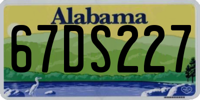 AL license plate 67DS227