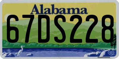 AL license plate 67DS228