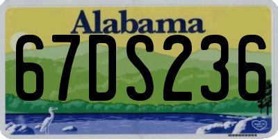 AL license plate 67DS236