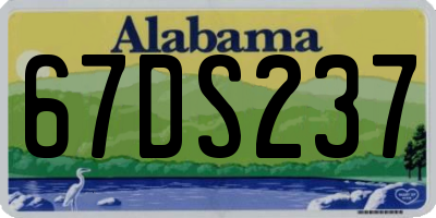 AL license plate 67DS237