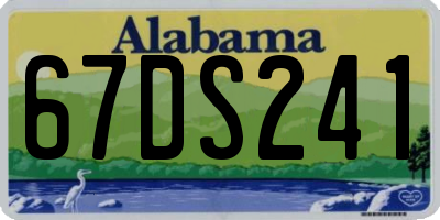 AL license plate 67DS241