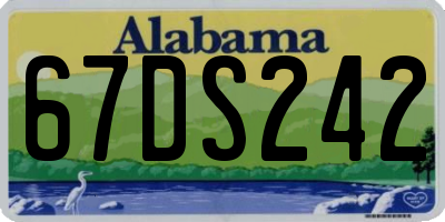 AL license plate 67DS242