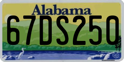 AL license plate 67DS250