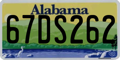 AL license plate 67DS262
