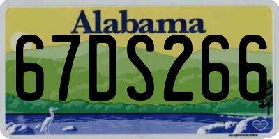 AL license plate 67DS266