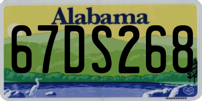 AL license plate 67DS268