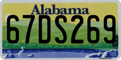 AL license plate 67DS269
