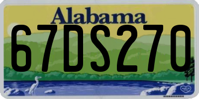 AL license plate 67DS270