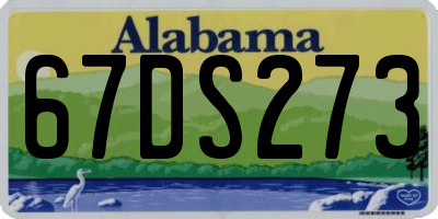 AL license plate 67DS273