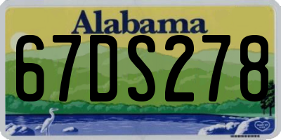 AL license plate 67DS278