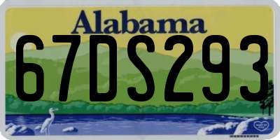 AL license plate 67DS293