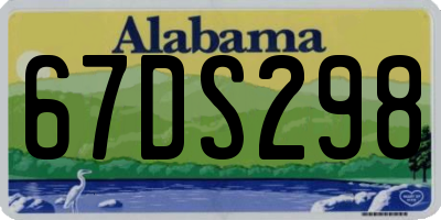 AL license plate 67DS298