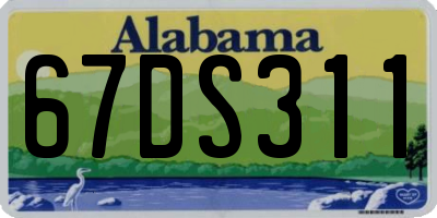 AL license plate 67DS311