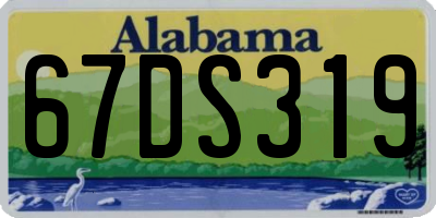 AL license plate 67DS319
