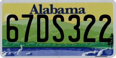 AL license plate 67DS322