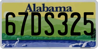 AL license plate 67DS325